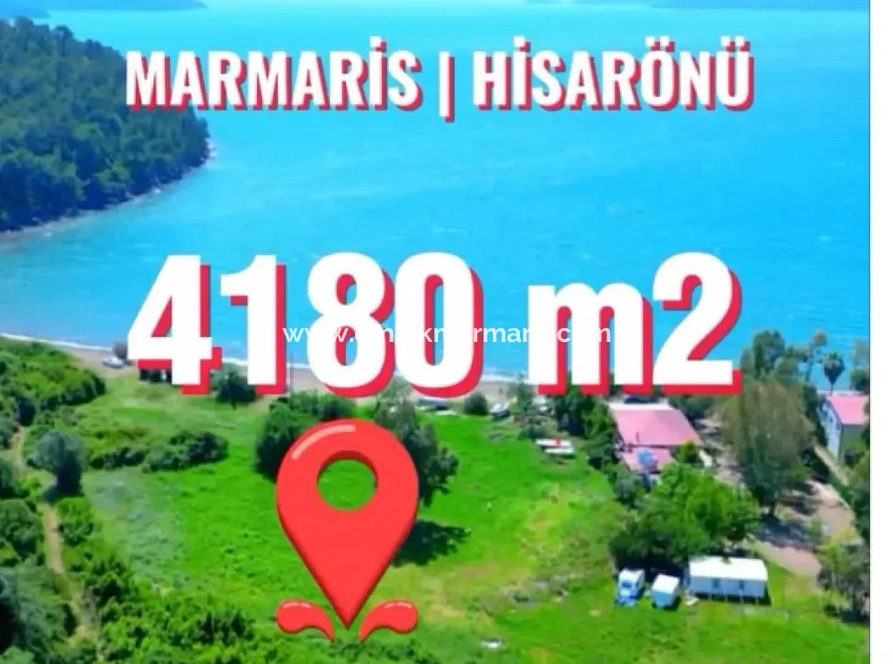 Marmaris Hisarönü Körfezinde 4000M2 Denize Sıfır Satılık Arsa